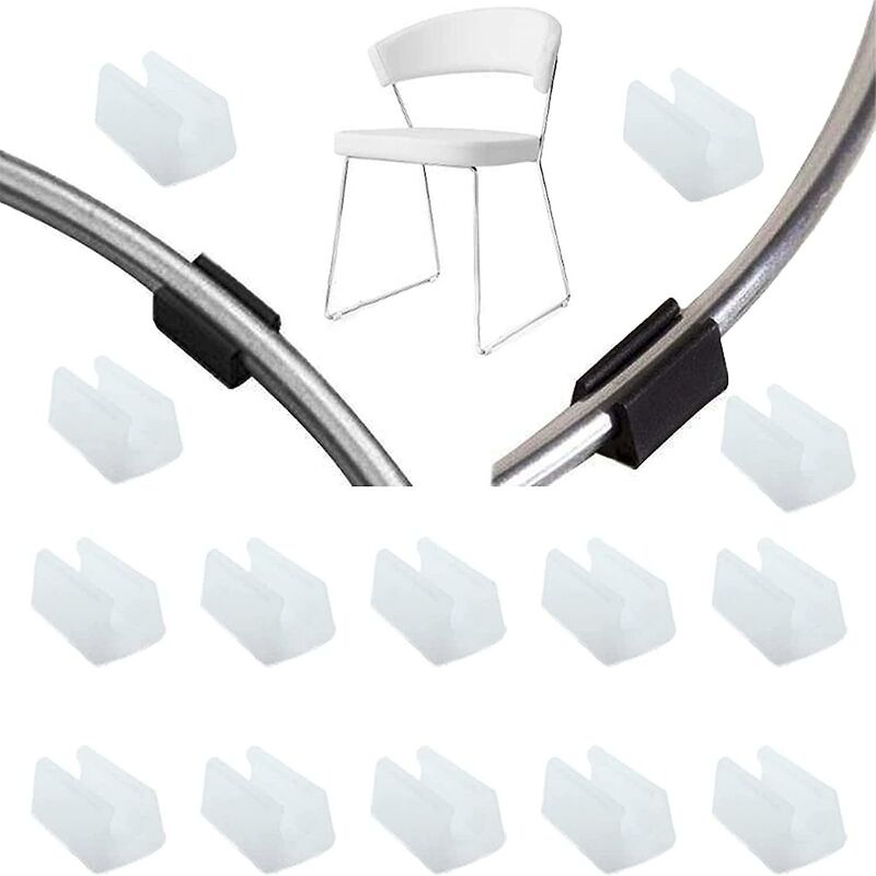 32 pcs Chair Leg Caps Tube End Caps Pads Furniture Floor Protectors U Shape Plastic Chair Caps,Chair Leg Caps Silicone - Image 1