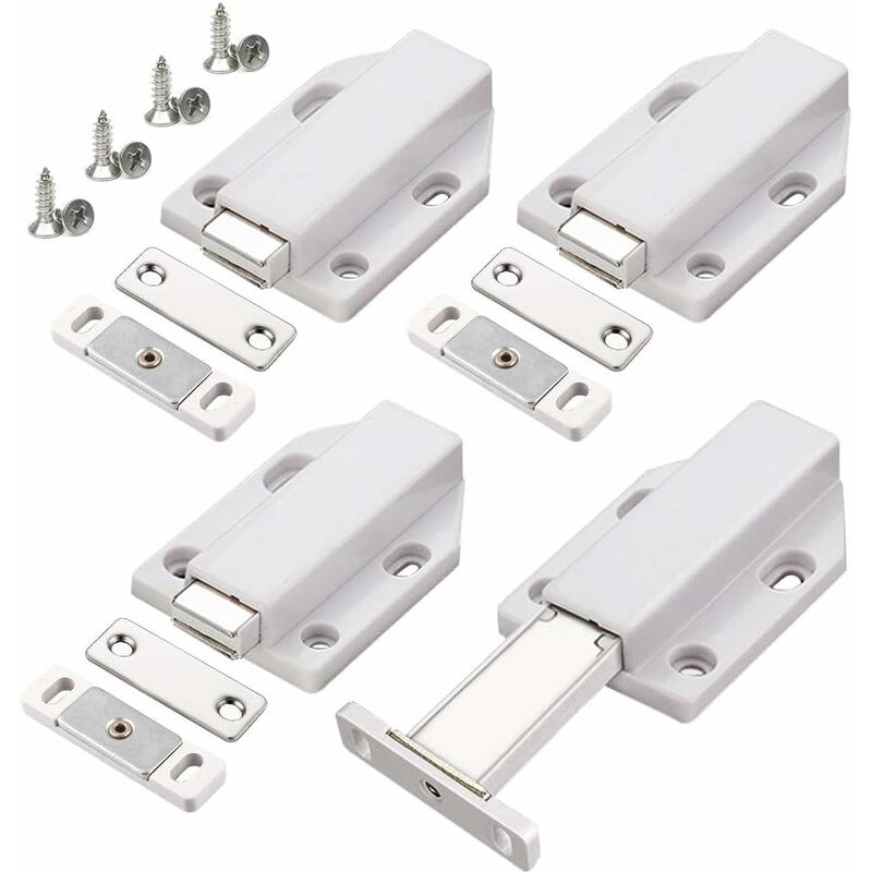 Push To Open 4 Pieces Push Open Push Door Cupboard Magnet Closure For Cabinet Drawer System Magnetic Latch Lock Push - Image 1