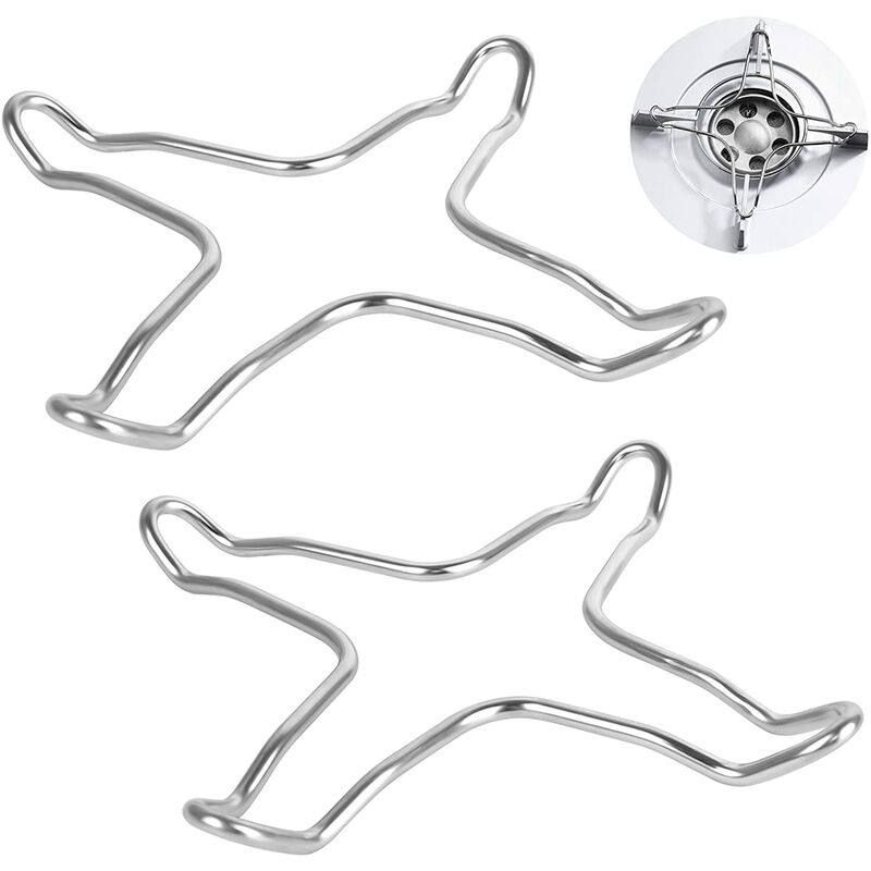 2 pcs Stainless Steel Gas Hob Reducer For Gas Hob, Hob, Hob, Hob, Trivet, Wok Holder, Gas Pot - Image 1