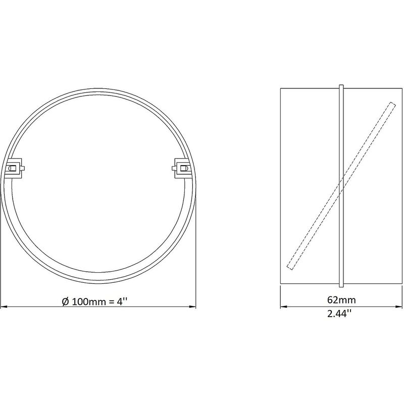 Ø 100Mm Connection With Non-Return Valve ROund Ventilation Pipe Ø 100Mm - Image 2
