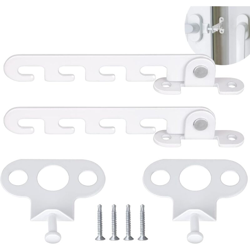 Ersandy Casement Window Restrictor 2 pcs Window Restrictor, Comes With 4 Screws, Window Lock Proof Window Lock To - Image 1