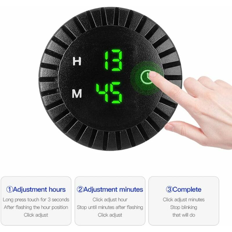 Car LED Clock Touch Clock Waterproof Car Digital Clock 12V/24V Mini LED Digital Clock Mini Motorcycle Clock Diameter - Image 2