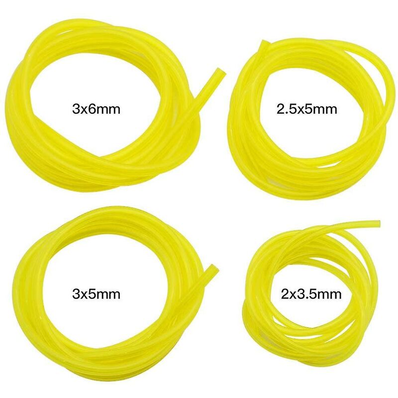 4 pcs Fuel Hose, 1.5M Length Universal Fuel Hose Garden Tool For Blower Trimmer Chainsaw Lawn Mower Accessories, Light - Image 1