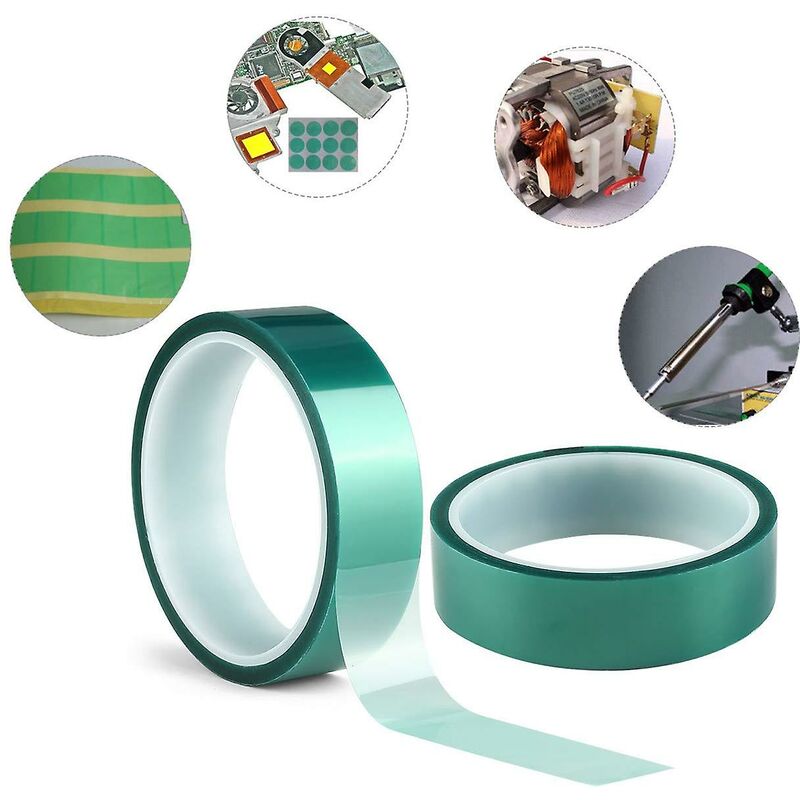 2 ROlls Green High Temperature Polyester Masking Tape Pet Powder Coated Ideal For Painting, Anodizing Applications - Image 4