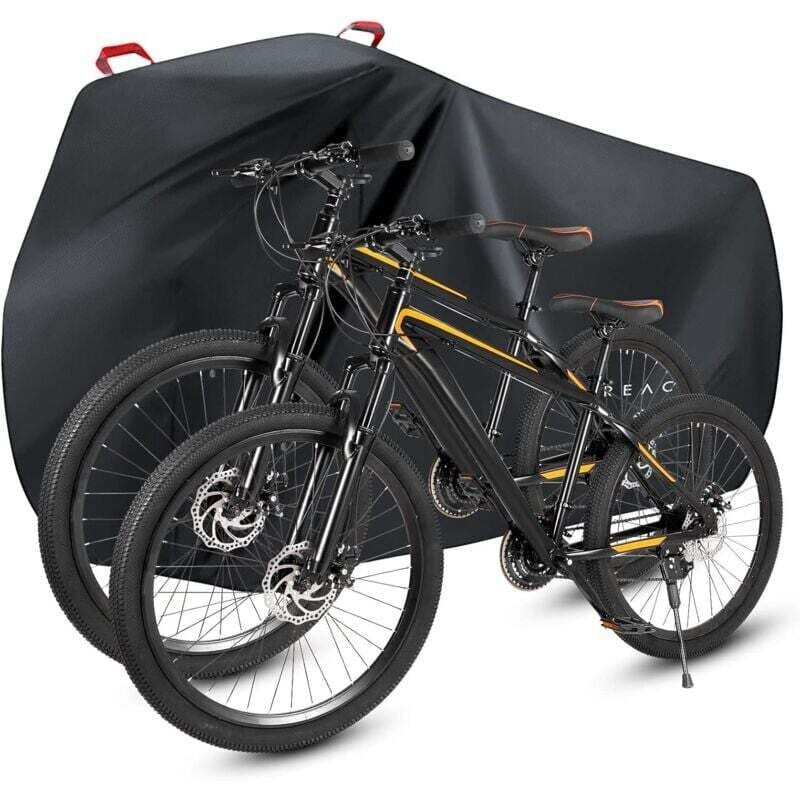 Waterproof Bike Cover Outdoor Protective Cover For 1 Or 2 Bikes 210D Nylon Bicycle Rain Cover With Lock Holes - Image 1