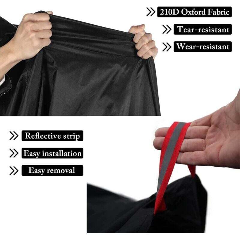 Waterproof Bike Cover Outdoor Protective Cover For 1 Or 2 Bikes 210D Nylon Bicycle Rain Cover With Lock Holes - Image 4