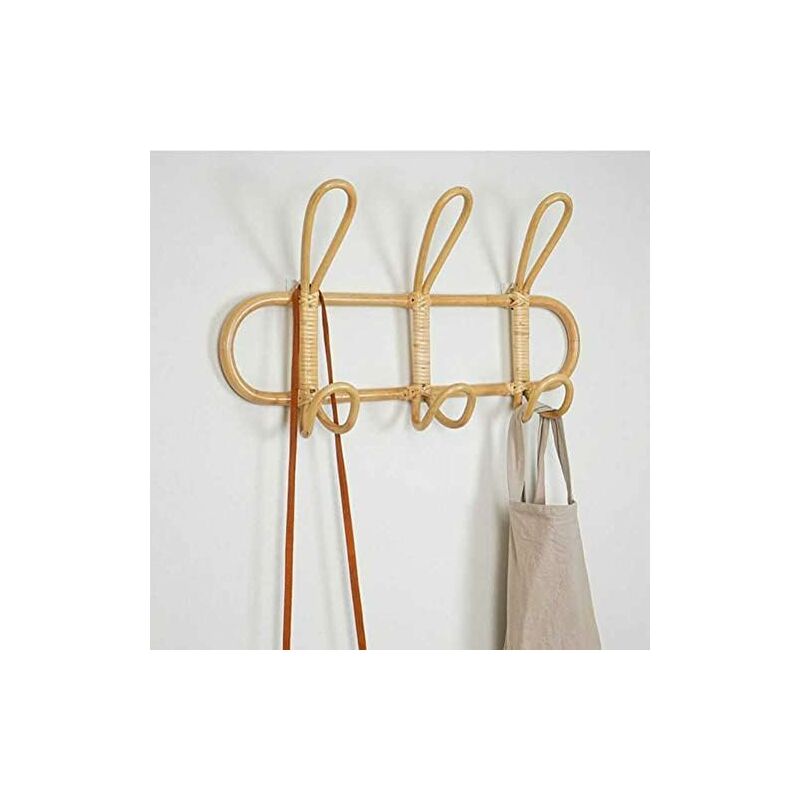 Rattan Wall Hooks Wall Coat Rack Wall Hook For Kids Clothes Hats And Clothing - Image 3