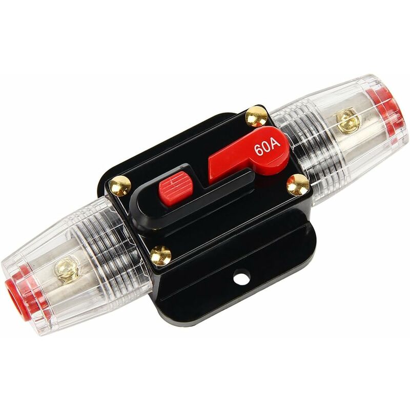 Car Circuit Breaker 12V - 24V Dc Car Protection With Manual Reset Switch Fuse 60A - Image 1