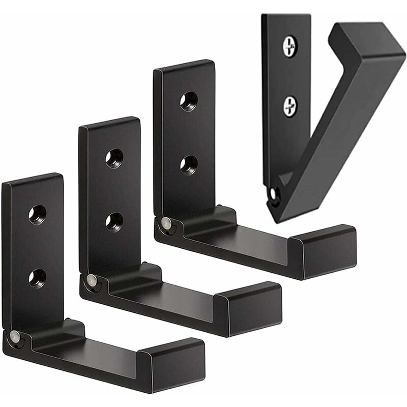 4 Pack Foldable Wall Hooks - Invisible Coat Hooks, Aluminum Wall Hook, Aluminum Alloy Wall Hanging Hook 90° Foldable - Image 1