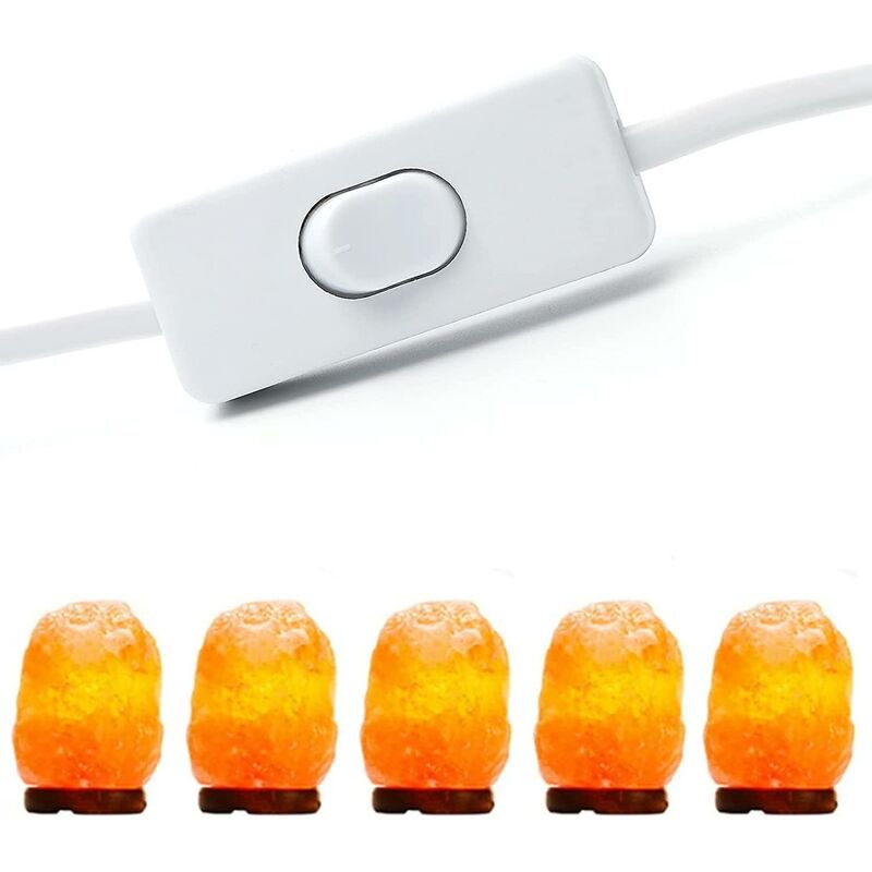 Salt Lamp Cable With Switch - E14-1.8M - Salt Lamp Socket, White - Image 4