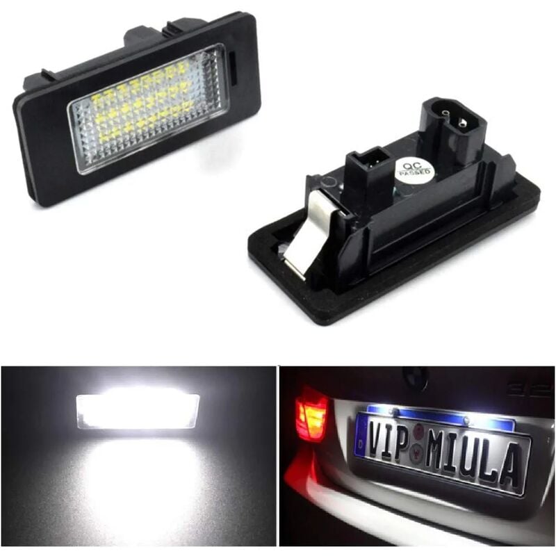 2 pcs Car License Plate Light For B Mw 1 3 5 X Series Error Free 2W 24 LED White Rear Number Plate Light Direct - Image 1