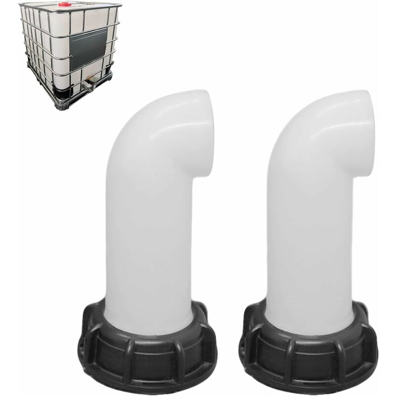 2 pcs Water Tank Nozzle Valve, Water Tank Valve, Ibc Water Tank Adapter 60Mm, For Dead Ibc Tank (White) - Image 1