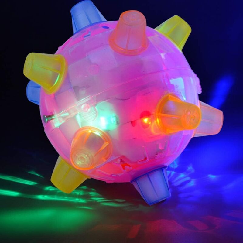LED Dog Jumping Ball, Jump Activated, Rubber Light Up Ball, Non-Toxic Flashing Jumping Balls, Non-Toxic Pet Flash DAnce - Image 2
