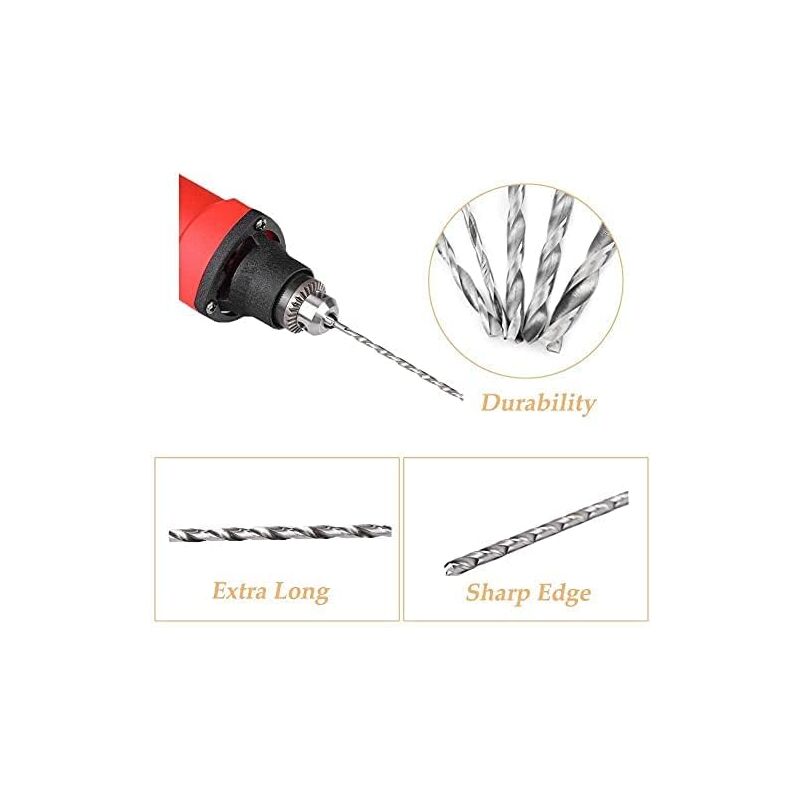 Extra Long Twist Drill Bit, Hss Twist Drill Bit Length 160Mm Drilling Tool For Wood, Metal And Steel 3Mm Twist Drill - Image 4