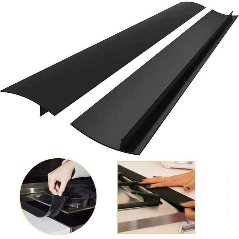 2 Pack 25''/63Cm Kitchen Countertop Edging Strips, Silicone Stove Counter Gap Cover, Long Filler Seal For Sealing - Image 1