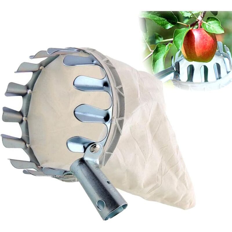Fruit Picker, 1 Fruit Collector, Metal Fruit Picker, Fruit Picker With Bag, Cherry Picker, Diameter 16 Cm, For Picking - Image 1