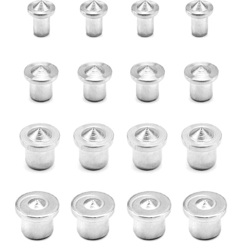 16 pcs Wood Dowel Centers, Stainless Steel Drill Guide Tool, 6/8/10/12Mm - Image 1