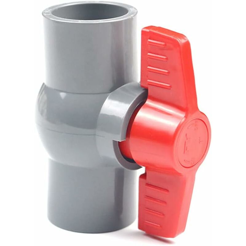 Pvc Ball Valve, U-Pvc Plastic Valve, Straight Connectors For Flow Control And Shutoff (Φ20Mm) - Image 1