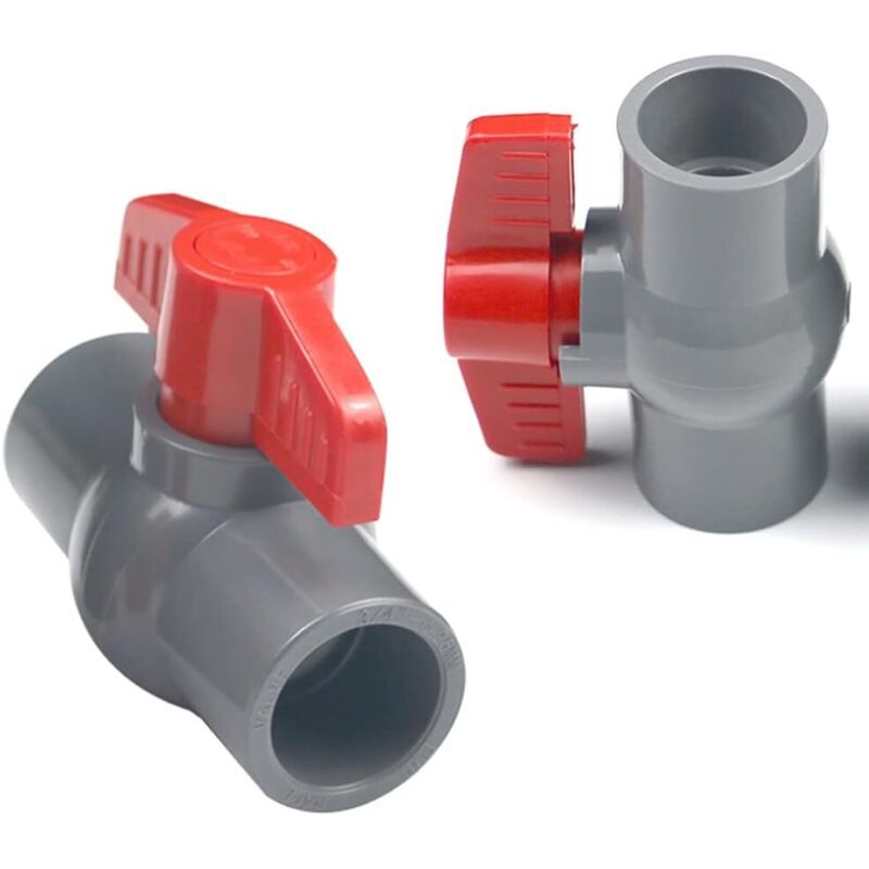 Pvc Ball Valve, U-Pvc Plastic Valve, Straight Connectors For Flow Control And Shutoff (Φ20Mm) - Image 2