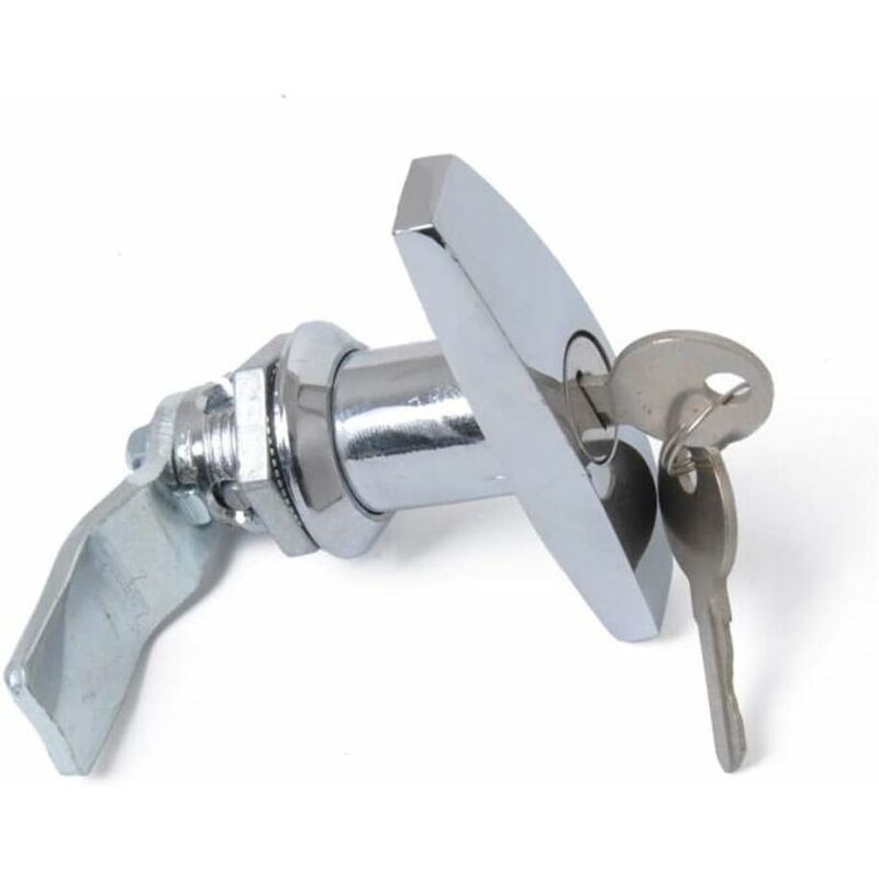 T-Handle Lock With Key, Aluminum Alloy Trailer Door Latch T-Handle Lock Universal T-Handle Lock For Trailers - Image 1