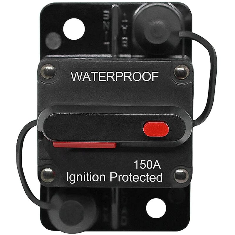 Car Circuit Breaker 30A - 150A, Dc 12V - 48V Waterproof Circuit Breaker With Manual Reset For Auto Car Marine Boat Bike - Image 1