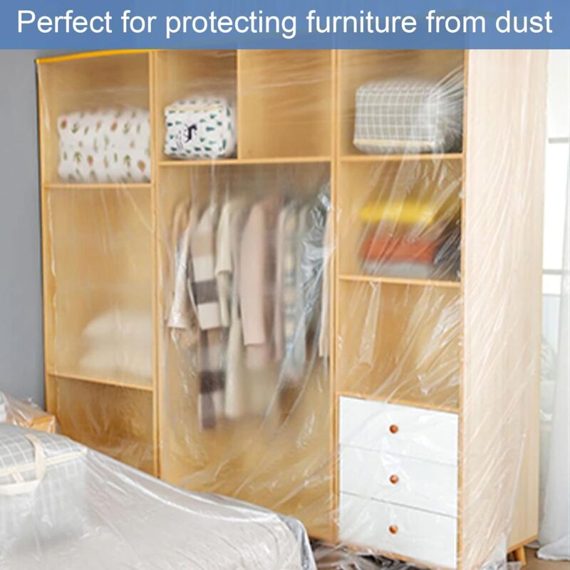 2 Pack Pe Material Furniture Dustproof Film High Adhesive Paint Protection Cover Sofa Furniture Dustproof Cover (3M - Image 4