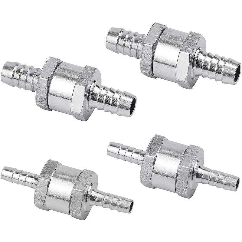 4 pcs Set Non-Return Valves 6/8/10/12Mm, Aluminum Alloy Fuel Valve With Arrow For Petrol Diesel Car Boat Motorcycle - Image 1
