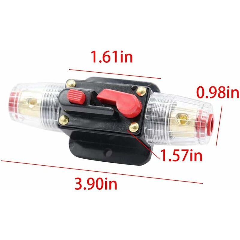 Car Fuse Circuit Breaker, Auto Circuit Breaker Car Protection 12V - 24V Dc, Manual Reset Switch Car Audio Fuse, Inline - Image 3