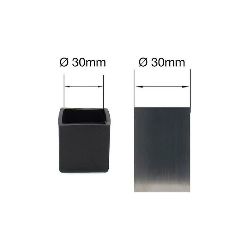 Square Rubber Caps - 30Mm - For Chairs, Tables, Furniture Legs - Image 4