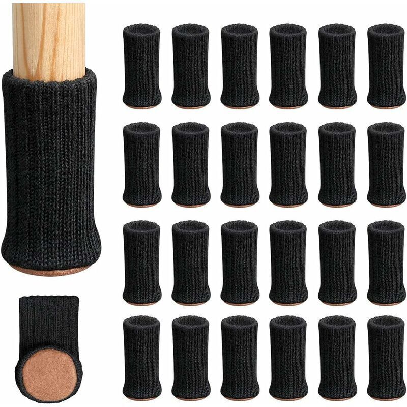 24 pcs Chair Leg Socks, Furniture Leg Caps, Non-Slip Chair Leg Pads For Fits 1