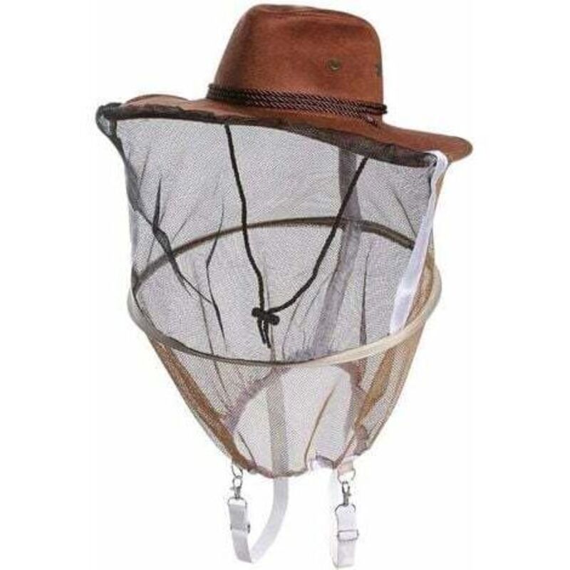 Beekeeping Hat With Veil Poly Cotton Beekeeping Veil Beekeeper Hat Mosquito Fly Mask Cap Outdoor Fishing Head Net Face - Image 2