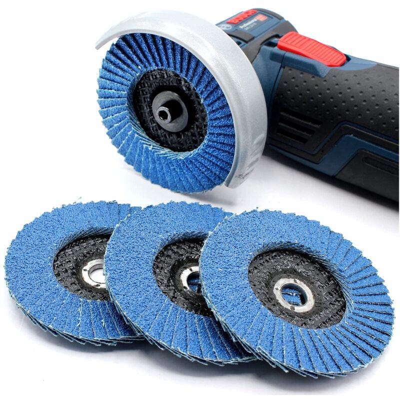 5 pcs 76 X 10Mm Flap Discs - Grit 60 80 120 For 10.8 10 8 12V 12 76 - Accessories For Stainless Steel Wood Grinders And - Image 1