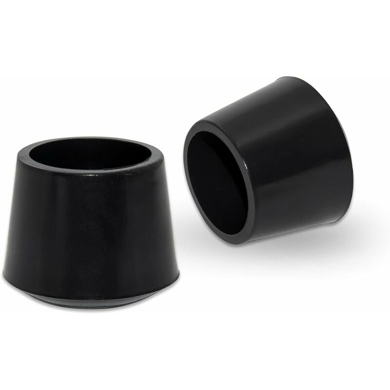 4 pcs ROund Non-Slip Synthetic Rubber Chair Leg Caps 30Mm, 3.0Cm Diameter, Black - Image 1