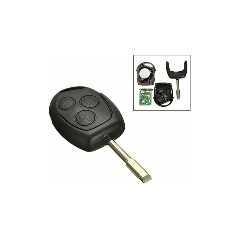 1 pcs 3 Buttons 433Mhz Remote Entry Key Fob Ford/Mondeo/Fiesta/Focus/Ka Transit - Image 1