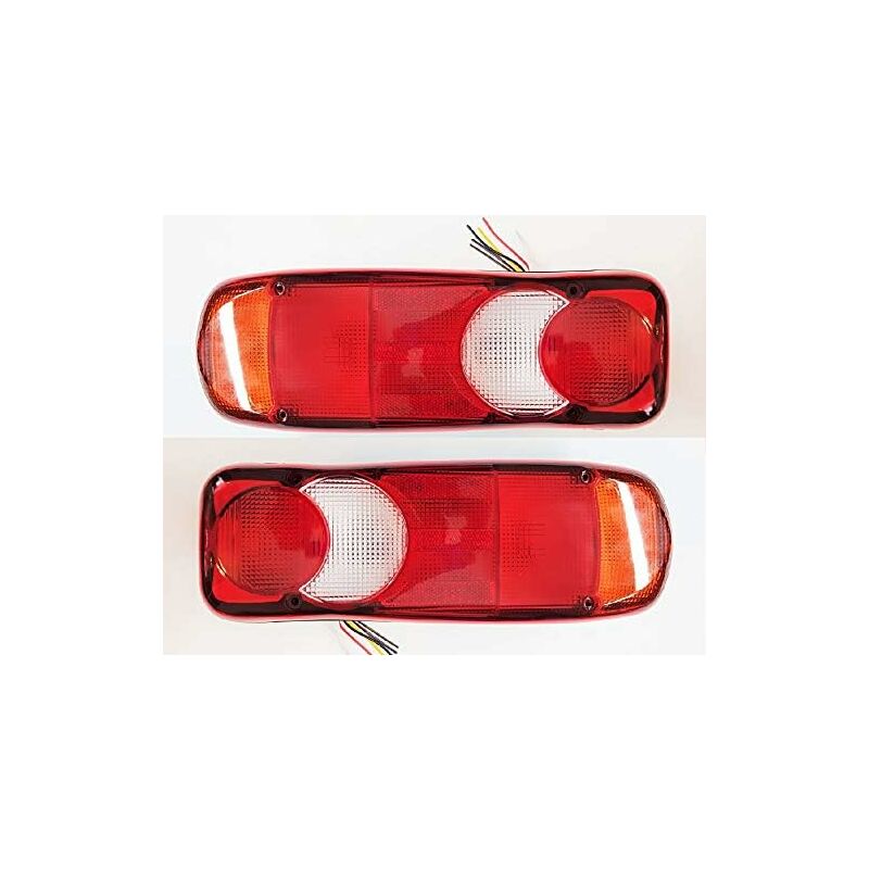 2 pcs Tail Lights Lamp For Truck, Tipper, Tractor, Trailer, Chassis - Universal Bulbs Working In 12V And 24V - Image 1