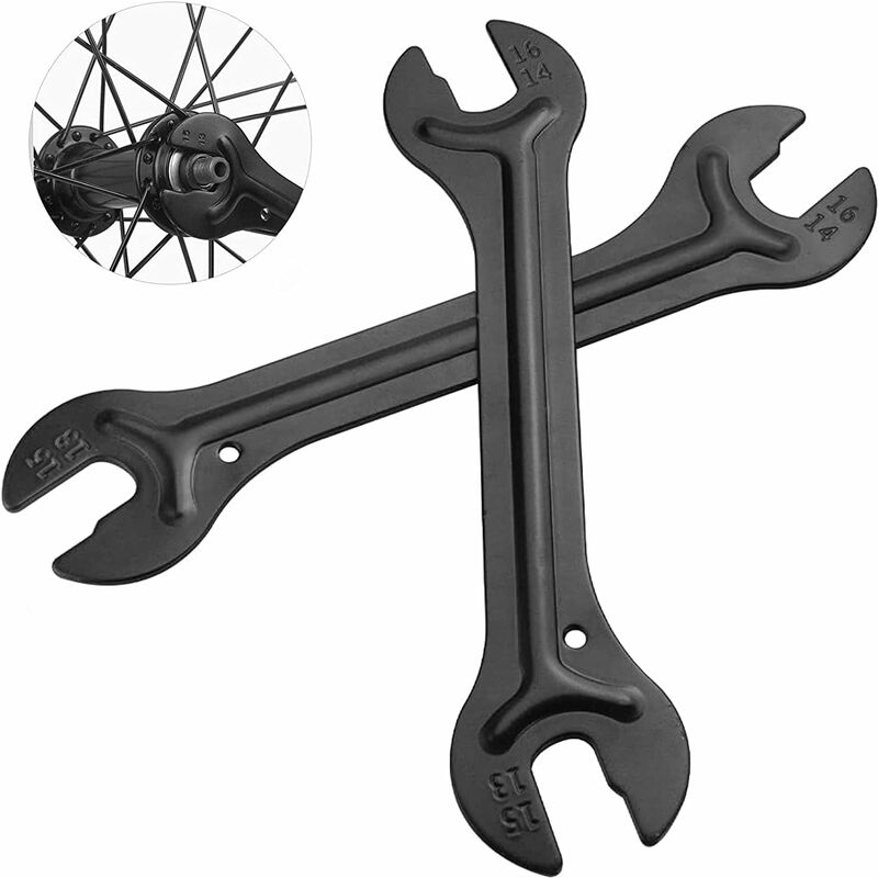 2 pcs Bike Hub Wrench, 13/14/15/16Mm Cone Wrench Bicycle Cone Wrenches For Repairing Bike Pedals And Wheel Hubs, - Image 1
