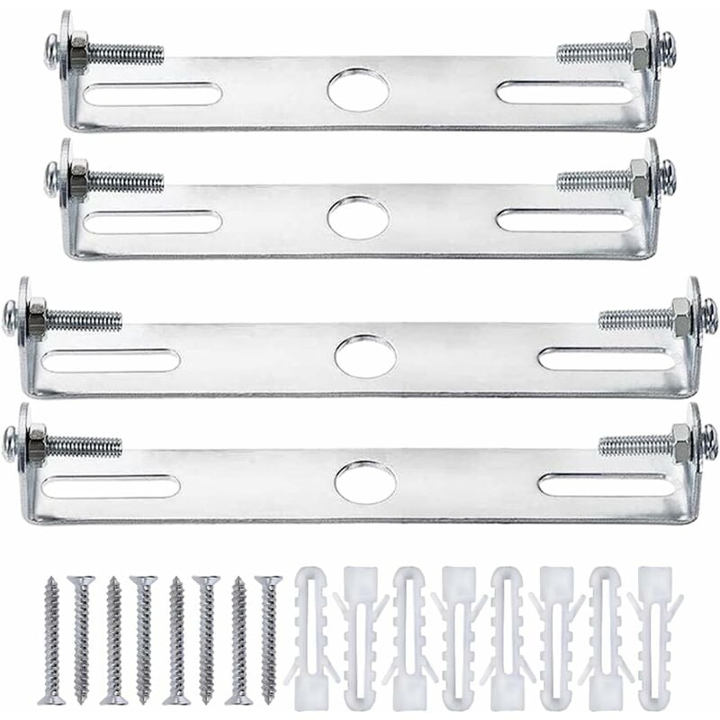 4 Pack Ceiling Light Fixture, Ceiling ROse, Chandelier Silver Universal Light Holder With Screws And Nuts, Carbon Steel - Image 1