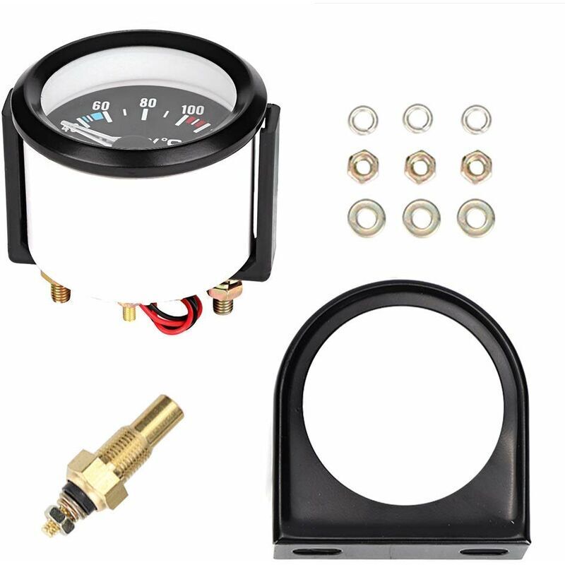 Car Water Temperature Gauge Car Water Temperature Gauge Meter Water Temp Meter 2Inch 52Mm - Image 1