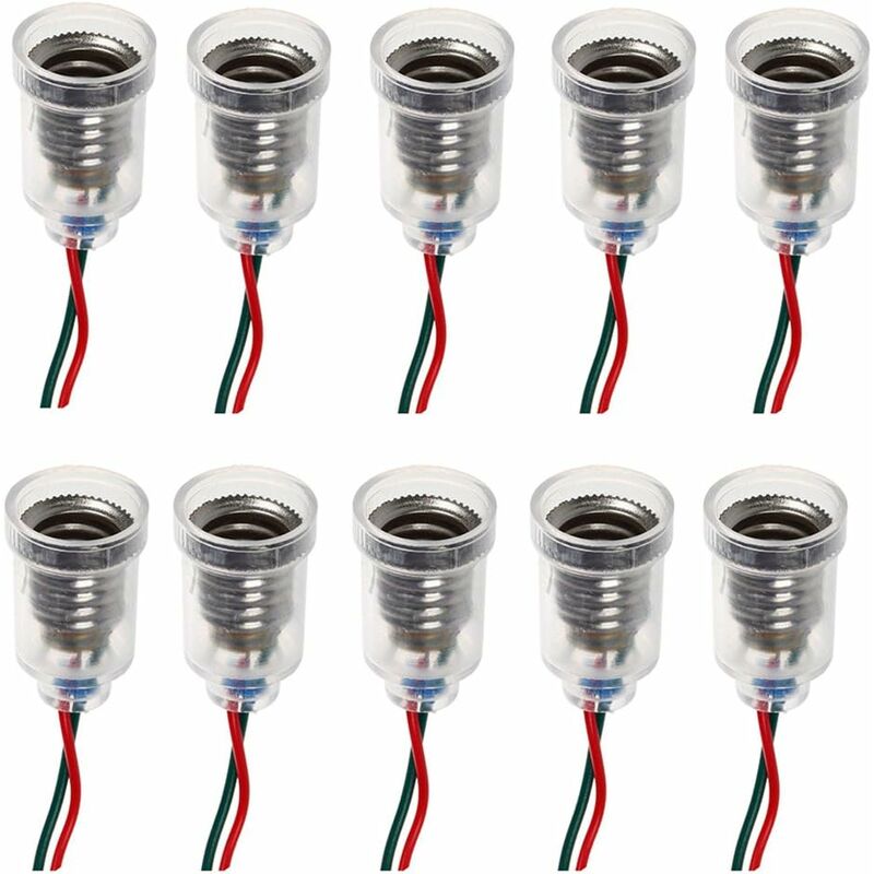 10 pcs E10 Lamps Base LED Screw Mount Small Bulbs Holder Light Socket With Wire Socket For Experiment Circuit Home - Image 1