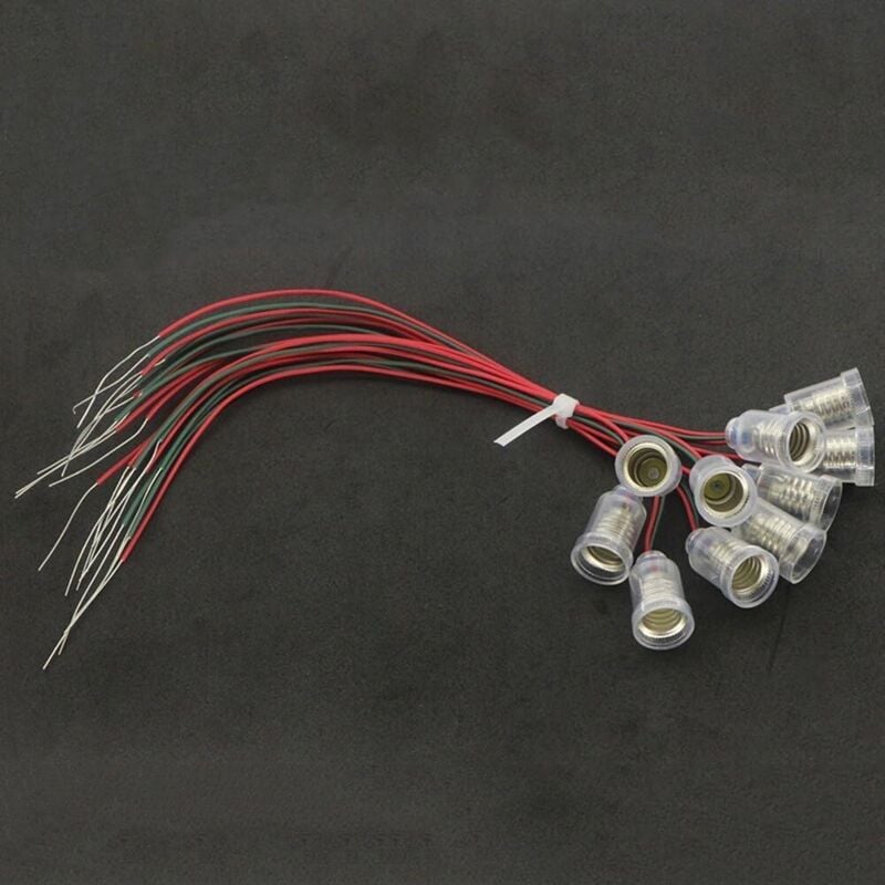 10 pcs E10 Lamps Base LED Screw Mount Small Bulbs Holder Light Socket With Wire Socket For Experiment Circuit Home - Image 4