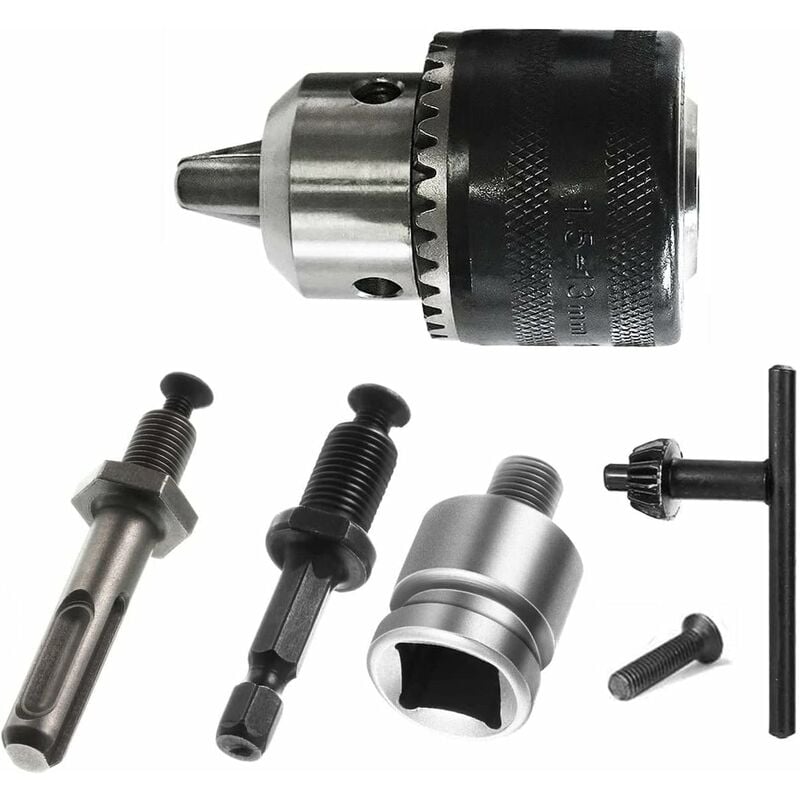 1.5-13Mm Drill Chuck 1/2-20 Unf With Sds Plus Adapter And Wrench Drill Chuck Quick Change Chuck With Key For Drilling - Image 1