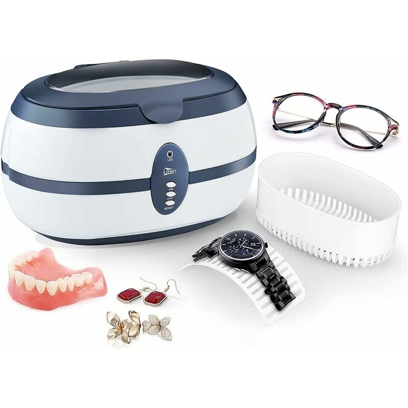 Ultrasonic Cleaner 600Ml Household Cleaning Device With Cleaning Basket And Automatic Holder For Cleaning - Image 1