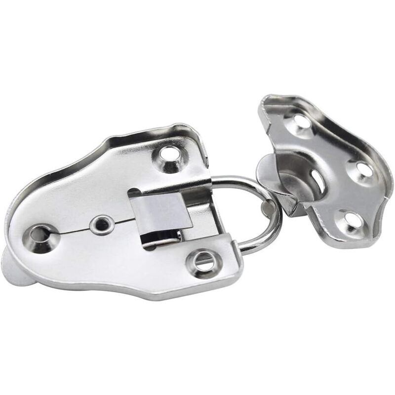 8 Toggle Clasp Latches Toggle Lock Lever Clasp For Jewelry Box Gift Boxes Toolbox Suitcase And Chest - Silver - Image 3