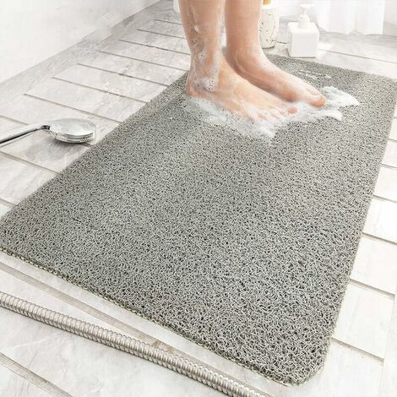 Shower Mat For Indoor Shower, Non-Slip Loofah Bath Mat, Anti-Mold, Anti-Bacterial, Soft Pvc Bath Mat For Bathroom, Wet - Image 1