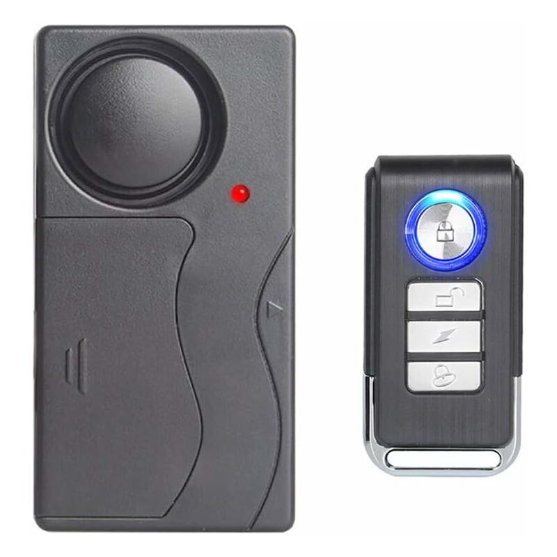 Wireless Vibration Alarm, Anti-Theft Alarm For Bicycle/Motorcycle/Car/Vehicles/Door/Window, 110Db Sound (Remote Control - Image 1