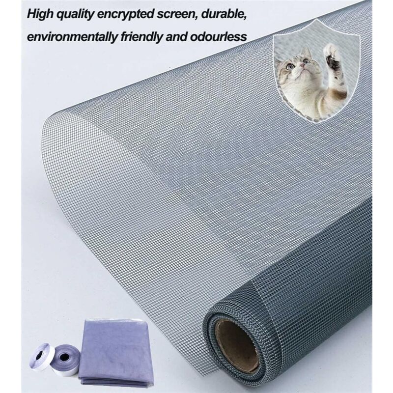 Cat Protection Net, Self-Adhesive Window Screen, Adjustable Insect Mesh, Transparent Mesh For Cat, Mosquito Net, - Image 2