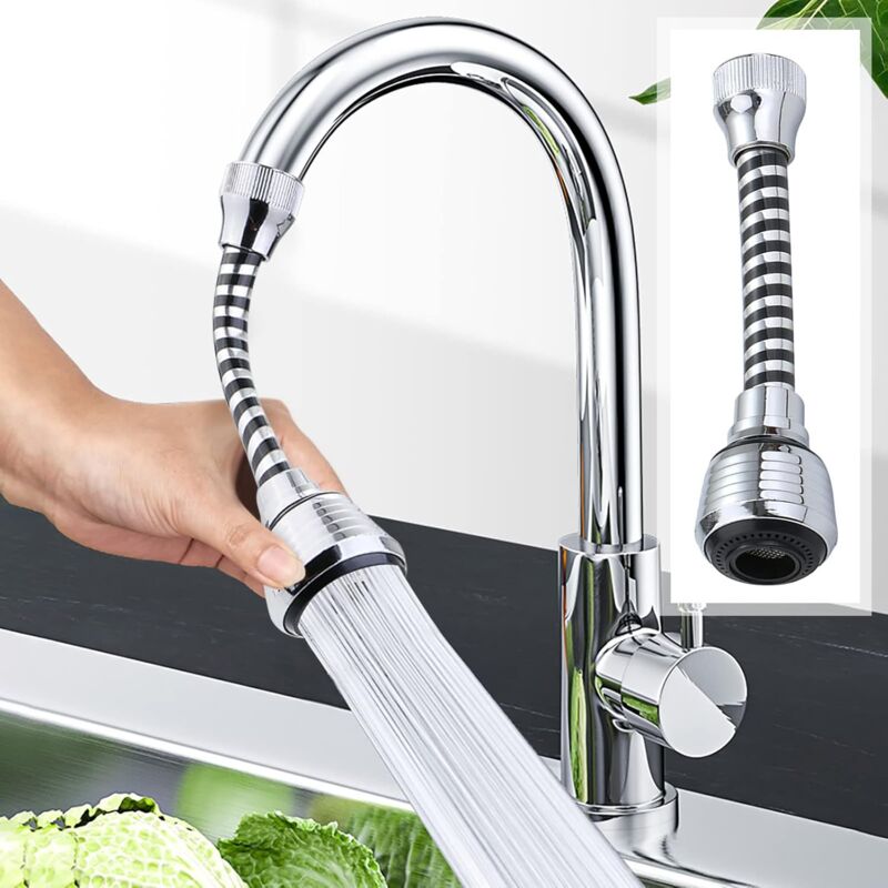 360 Degree Flexible Kitchen Faucet Sprayer, Faucet Nozzle, Kitchen Faucet Head Replacement, Sink Hose Accessory For - Image 1