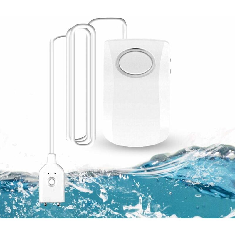 Water Leak Alarm 130Db, 95Cm Long Cable With Sensor, Home Security Water Leak Detection Alarm, Battery Included - Image 1