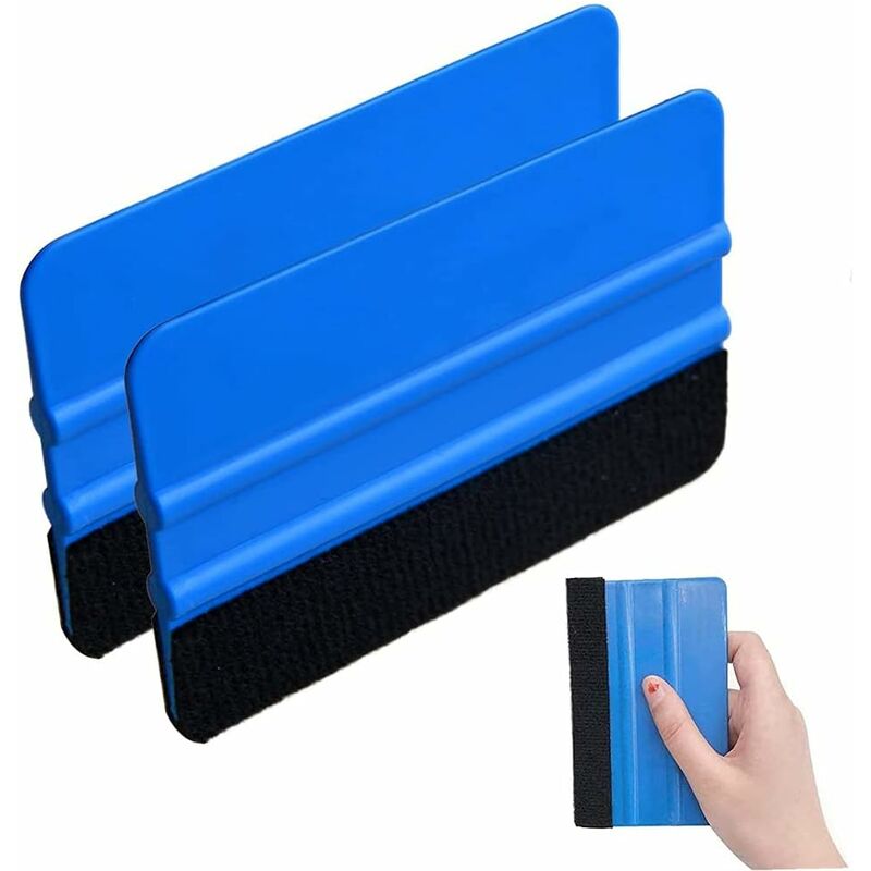 2 pcs Plastic Squeegee For Car Sticker Soft Vinyl Film Tinting Tool Soft Felt Scraper (2 pcs) - Image 1