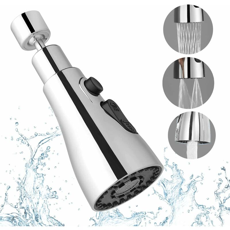 Kitchen Faucet Sprayer 3 Modes - 360 Degrees Kitchen Faucet Nozzle, Faucet Head, Sink Mixer Sprayer, Kitchen Faucet - Image 1